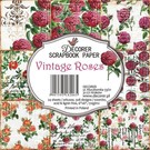 decorer Decorer Vintage Roses 6x6 pollici Confezione di carta