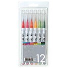 FARBE / MEDIA FLUID / MIXED MEDIA ZIG Ensemble de vrais pinceaux en 12 couleurs - SEULEMENT 1 set en stock! (avec une inspiration vidéo avec ces stylos)