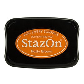 FARBE / STEMPELKISSEN StaZon Stempeltinte: Rusty Brown (Stazon Tinte  ist farbecht und wasserbeständig)