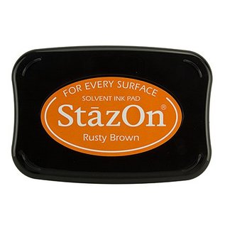 FARBE / STEMPELKISSEN StaZon-stemplet blekk: Rusty Brown (Stazon blekk er fargerik og vanntett)