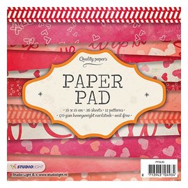 Karten und Scrapbooking Papier, Papier blöcke Card and scrapbook paper block, 15 x 15 cm