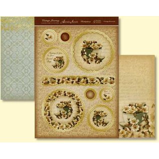 Vintage, Nostalgia und Shabby Shic Hunkydory, set di carte di lusso "Vintage Blossom"