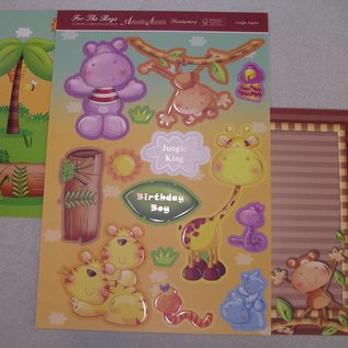 Hunkydory Luxus Sets & Sandy Designs Hunkydory, set di carte di lusso "jungle Japes"