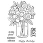 CREATIVE EXPRESSIONS und COUTURE CREATIONS Stamp motif, transparent, flower bouquet in vase by "Creative Expressions"