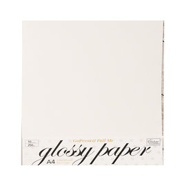 Karten und Scrapbooking Papier, Papier blöcke Luxe kwaliteitspapier met hoogglans in wit! Bevat 10 bladeren, 250 g / m².