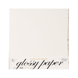 Karten und Scrapbooking Papier, Papier blöcke Luxury quality paper with high gloss in white! Contains 10 leaves, 250 g / m².