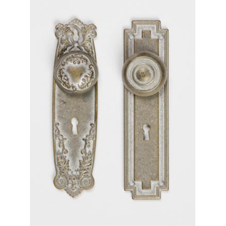 Embellishments / Verzierungen Embellissements: Plaques de porte en métal avec des boutons, Shabby Chic