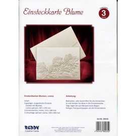 KARTEN und Zubehör / Cards Tarjetas de stock exclusivas flores crema.