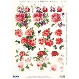 3D Pre-cut A4 sheet: roses