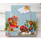 Cottage Cutz NEW Stamping template + stamp: Bear with wheelbarrow