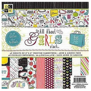 DCWV und Sugar Plum Designer Block, DCWV , "the all about Girls", 48 Blatt, 30,5 x 30,5 cm