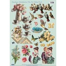 Vintage, Nostalgia und Shabby Shic Die cut sheet, A4, vintage motifs