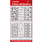 Sticker SET: 6 Outline Stickers, Ostern