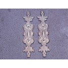Embellishments / Verzierungen 2 metal udsmykninger, sølv ornamenter