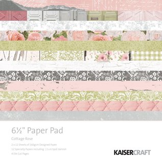 Kaisercraft und K&Company Emperor Force, papier pour cartes et albums, 16,5 x 16,5 cm, "Cottage Rose"