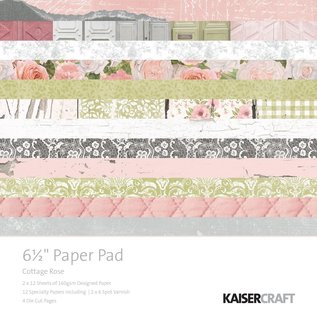 Kaisercraft und K&Company Fuerza del emperador, papel para tarjetas y álbumes de recortes, 16,5 x 16,5 cm, "Cottage Rose"