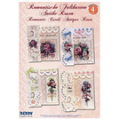 BASTELSETS / CRAFT KITS Kit de fabrication complet: pour 4 cartes à plier romantiques "roses anciennes" A6