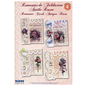 BASTELSETS / CRAFT KITS Kit completo de elaboración: para 4 tarjetas románticas plegables "rosas antiguas" A6