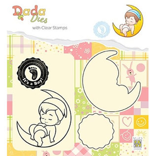 Nellie Snellen Nellie Snellen, stamp motif + punch template, It'sa boy!