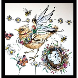 CREATIVE EXPRESSIONS und COUTURE CREATIONS Stamp, A5, bird magically beautiful!