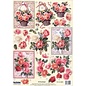 Bilder, 3D Bilder und ausgestanzte Teile usw... A4 punched sheet, 3D, flowers