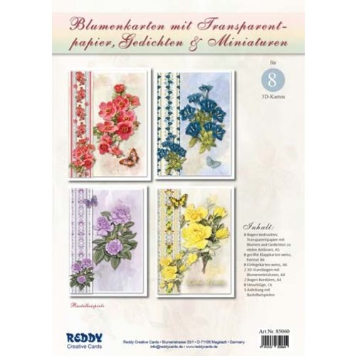 BASTELSETS / CRAFT KITS Bastelset: cartes de fleurs avec calque et poèmes (en allemand) BASTELSETS / CRAFT KITS Bastelset: cartes de fleurs avec calque et poèmes (en allemand)
