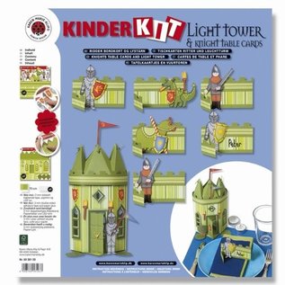 Kinder Bastelsets / Kids Craft Kits Kit de manualidades para niños, accesorios de papel de castillo de caballero, papel de scrapbooking 30.5 x 30.5 cm, grosor: 190 gsm