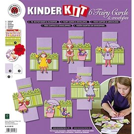 Kinder Bastelsets / Kids Craft Kits Craft kit for children, 6 fairy cards + envelopes