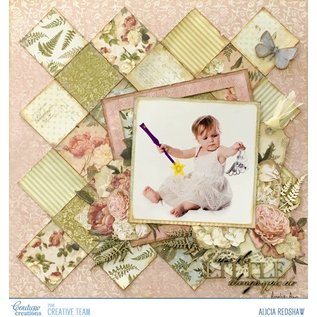 Couture Creations beautiful set of papers, 24 sheets, 12 x 12 inches (See our product video)