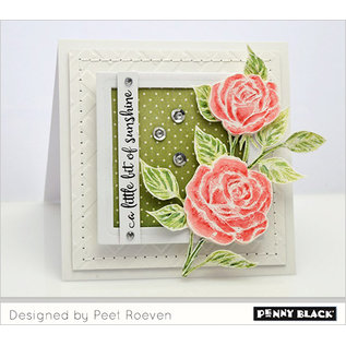 Penny Black Gummi Stempel, Vintage  Rosen