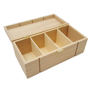 Holz, MDF, Pappe, Objekten zum Dekorieren Boîte en bois avec compartiments pour la décoration