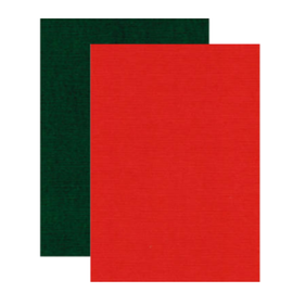 Karten und Scrapbooking Papier, Papier blöcke Linen cardboard, A4, 240 gr, 5x Christmas red and 5x Christmas green