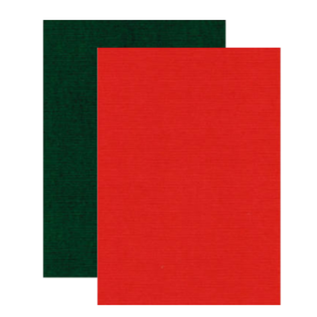 Karten und Scrapbooking Papier, Papier blöcke Linen cardboard, A4, 240 gr, 5x Christmas red and 5x Christmas green