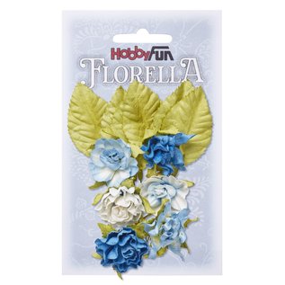 Stamperia, Papers for you  und Florella Flowers and leaves, 6 pieces, flowers about 3 cm