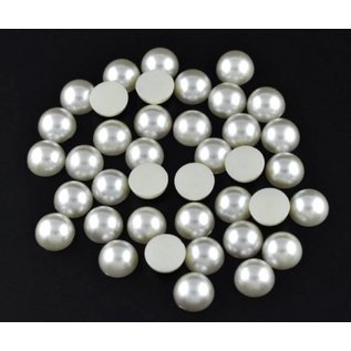 Embellishments / Verzierungen 200 half pearls, 6mm, with beautiful mother-of-pearl shimmer. They are ideal for decorating cards, boxes, scrapbooks, albums and many other craft ideas.