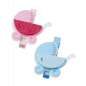 Embellishments / Verzierungen Baby-Wagen, ca. 4 cm mit Clip, blau,  3 Stück!  Baby in Auswahl für Mädchen oder Jungen