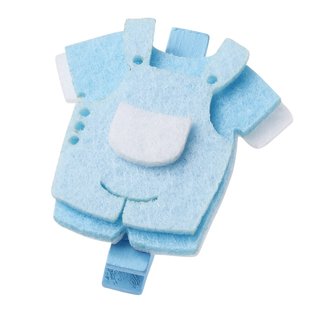Embellishments / Verzierungen Pantalones de bebé, de unos 4 cm con clip, azul, 3 piezas.