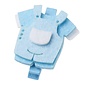 Embellishments / Verzierungen Baby pants, about 4 cm with clip, blue, 3 pieces.