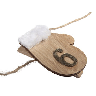 Embellishments / Verzierungen ARTISANAT DE PRÉPARATION pour Noël: 24 gants en bois du calendrier de l’avent sur pince