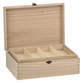 Holz, MDF, Pappe, Objekten zum Dekorieren Wooden box with fan, 22 x 31cm, for decorating