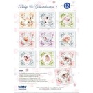 REDDY Craft Card Set, voor 12 baby / verjaardagskaarten! 12 vierkante dubbele kaarten van 110 x 110 cm