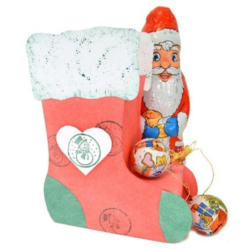 Dutch DooBaDoo Kunstsjabloon: 3D kerstsok, 13x17x6cm Dutch DooBaDoo Kunstsjabloon: 3D kerstsok, 13x17x6cm