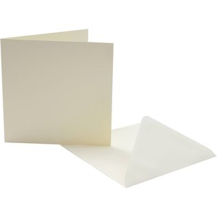 KARTEN und Zubehör / Cards Cards and envelopes, 5 pieces, 135x135mm, 240gsm