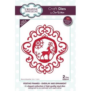 CREATIVE EXPRESSIONS und COUTURE CREATIONS Cutting template: Christmas ornament with reindeer