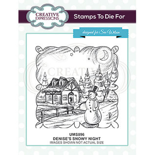 CREATIVE EXPRESSIONS und COUTURE CREATIONS stamp, winter landscape by creative expressions