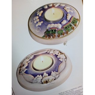 Modellieren 1 mold, tealight with selection motif winter landscape or with locomotive