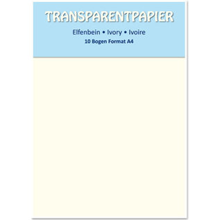 Karten und Scrapbooking Papier, Papier blöcke Carta trasparente colorata, formato A4, avorio, 115 gsm