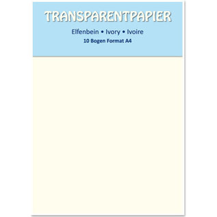 Karten und Scrapbooking Papier, Papier blöcke Papier transparent couleur, format A4, ivoire, 115 g / m²