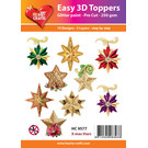 Bilder, 3D Bilder und ausgestanzte Teile usw... Christmas project! 10 3D Christmas stars with glitter!