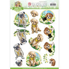 Bilder, 3D Bilder und ausgestanzte Teile usw... pre-cut A4 picture sheet, dogs